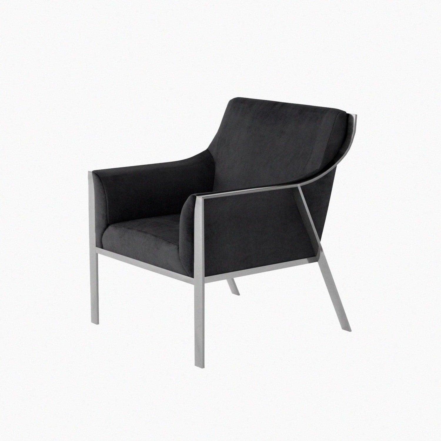 Hyde Armchair - Bella Black Velvet