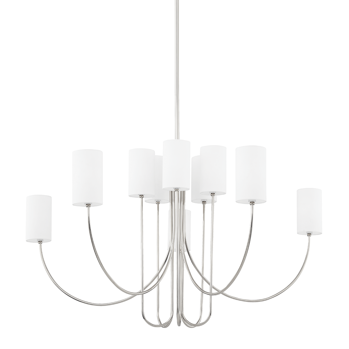 Harlem 10 Light Chandelier-Hudson Valley-HVL-6848-PN-ChandeliersPolished Nickel-3-France and Son