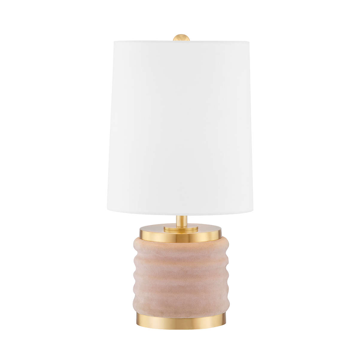 Bethany 1 Light Table Lamp-Mitzi-HVL-HL561201-AGB/BLSH-Table LampsAged Brass/Blush Combo-1-France and Son
