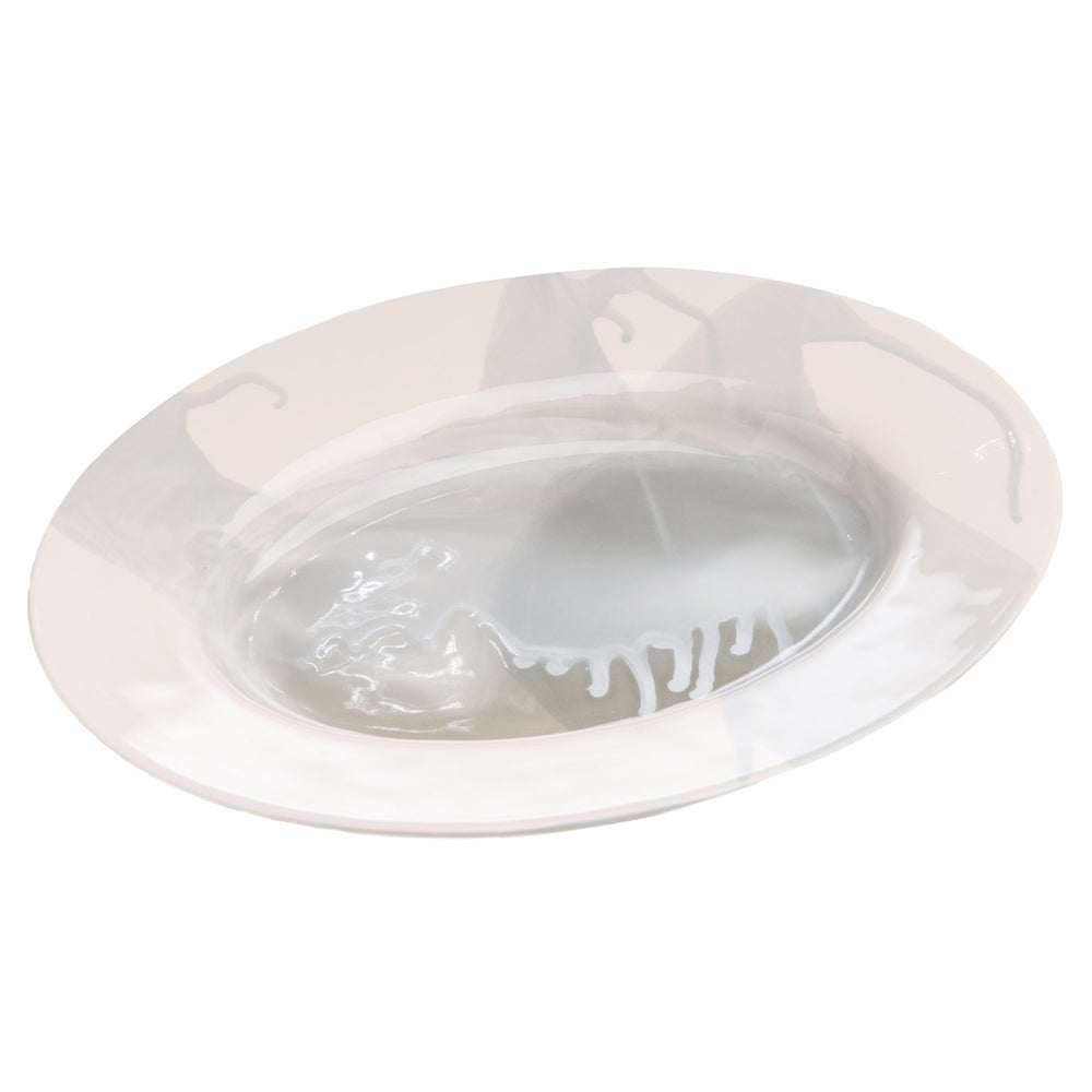 Splash, Ceramic Platter-ABIGAILS-ABIGAILS-400361-Decorative ObjectsGray and White-2-France and Son