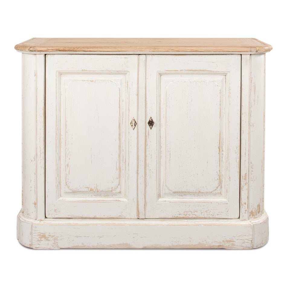 Antique White Wash Sideboard 2 Door-SARREID-SARREID-40118-Sideboards & Credenzas-4-France and Son