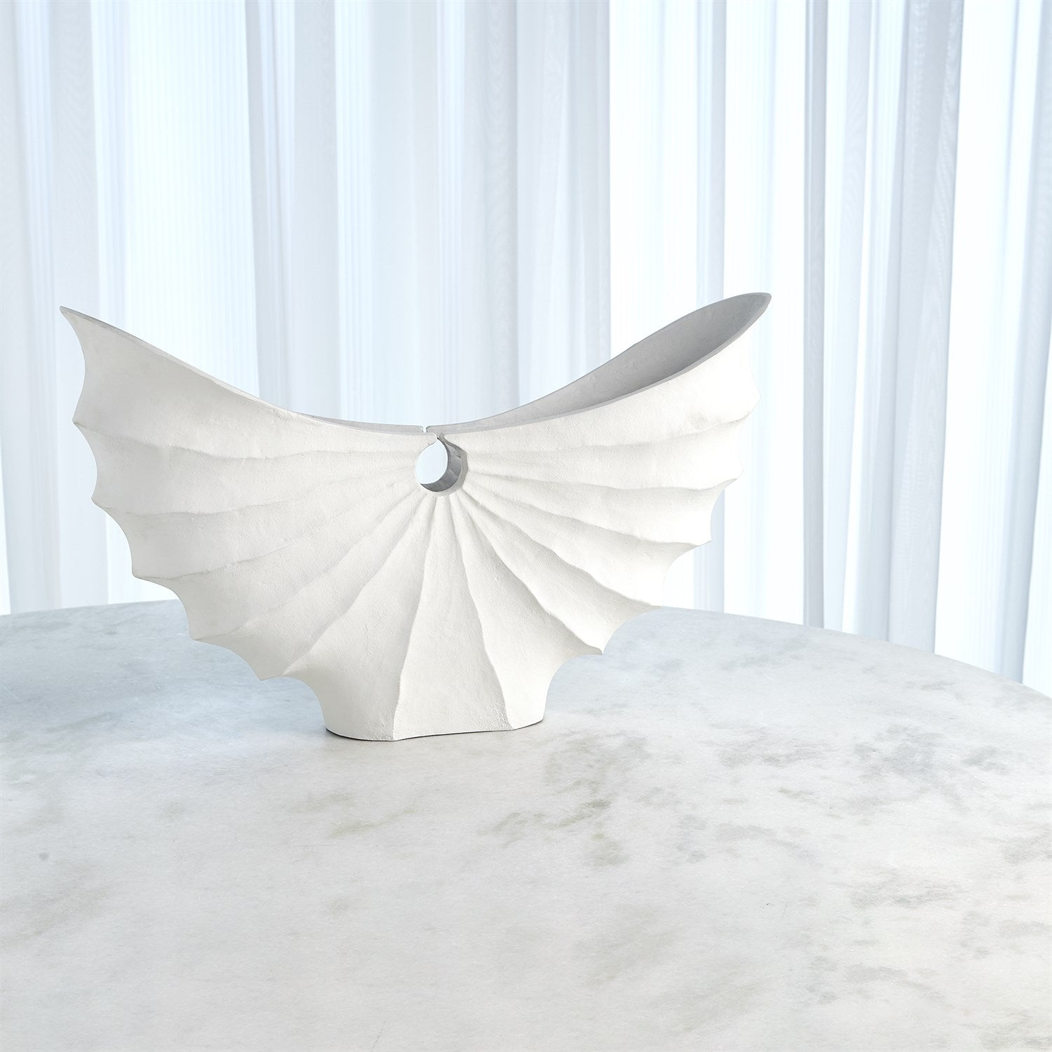 Atlantis Centerpiece - Matte White - Large-Global Views-GVSA-7.91237-Decor-1-France and Son