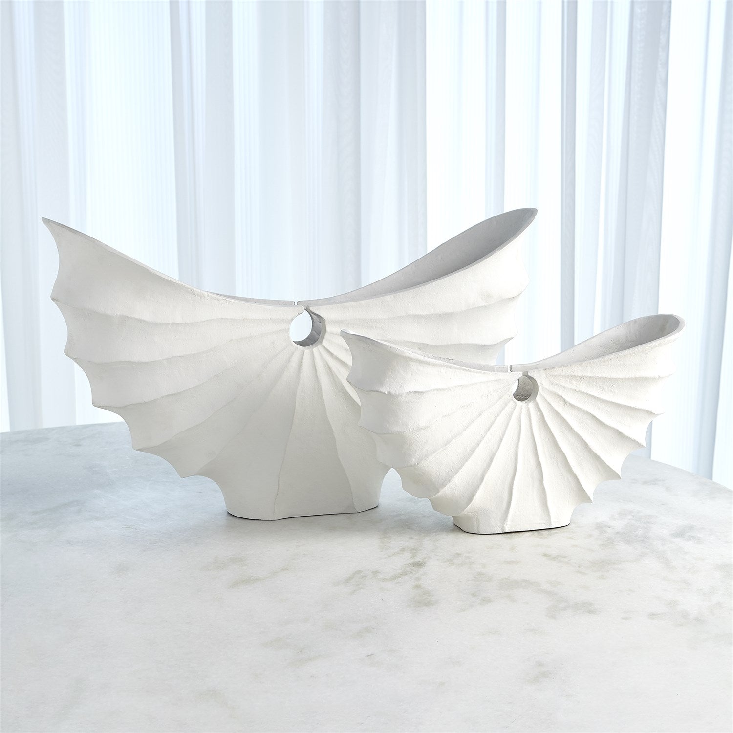 Atlantis Centerpiece - Matte White - Large-Global Views-GVSA-7.91237-Decor-2-France and Son