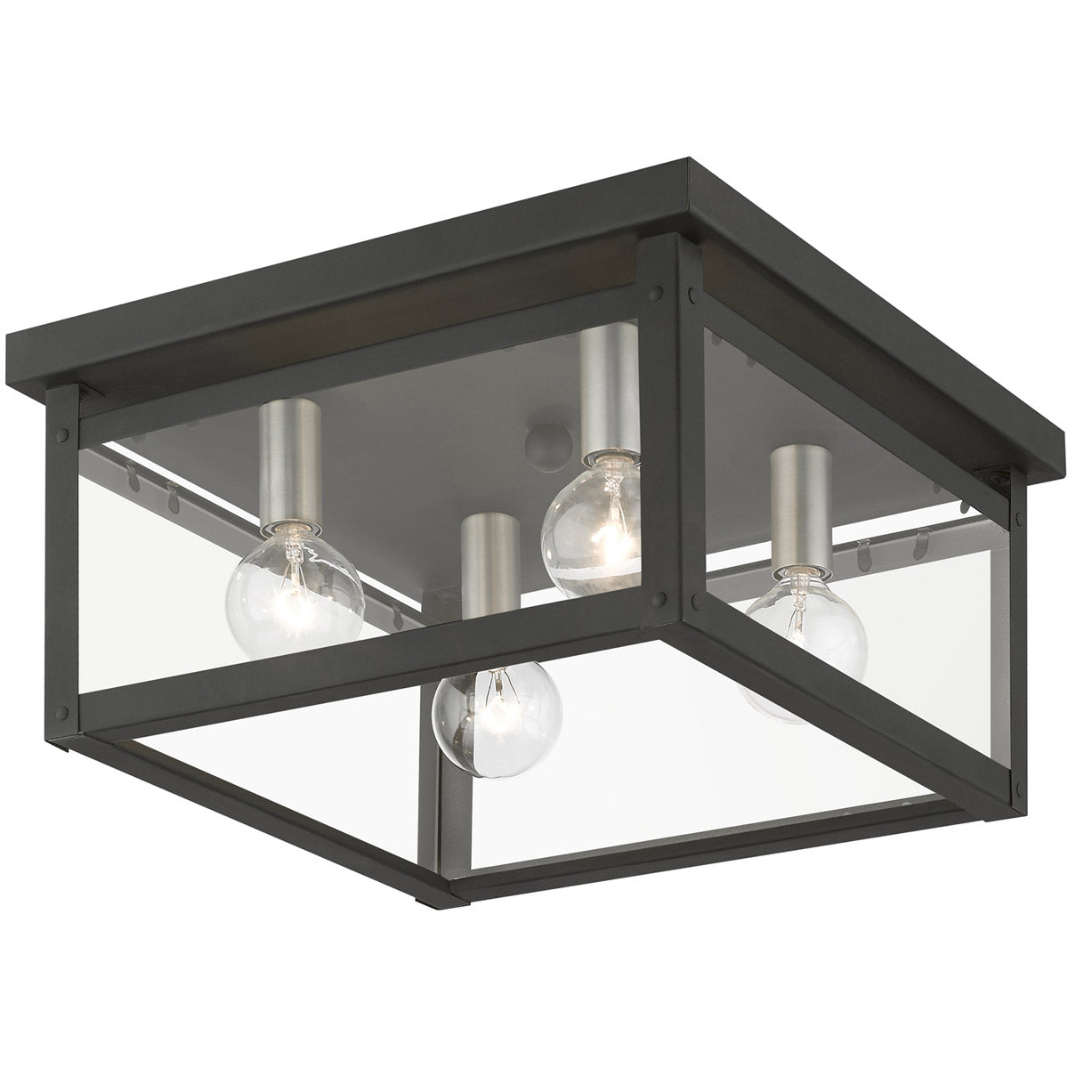 Milford 4 Light 11 inch - Candles Flush Mount Ceiling Light-Livex Lighting-LIVEX-4032-04-Flush Mounts-4-France and Son