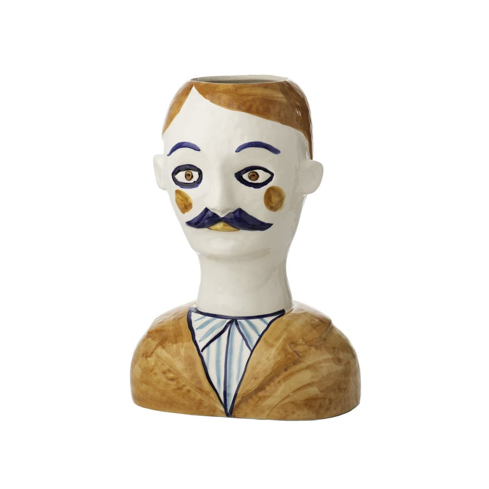 Painted Head Vase-ABIGAILS-ABIGAILS-403410-VasesGabriel-1-France and Son
