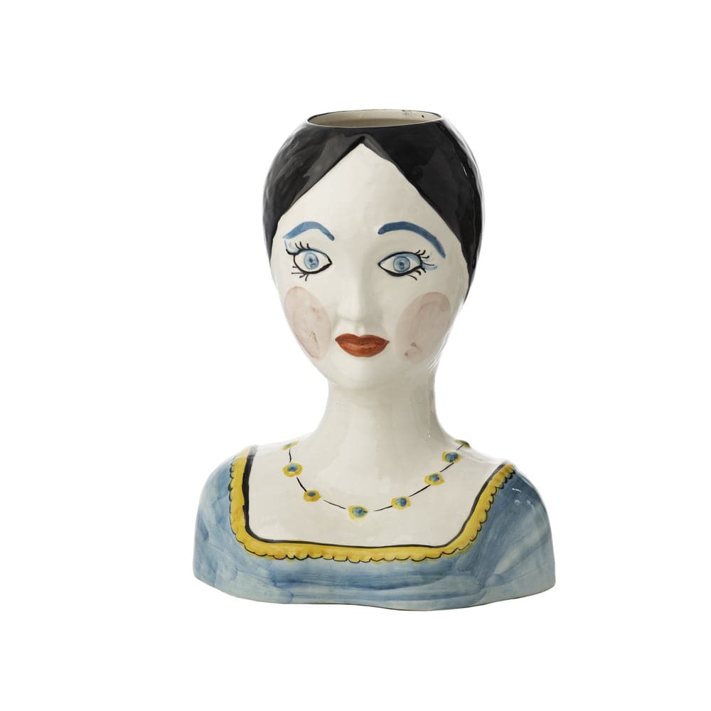 Painted Head Vase-ABIGAILS-ABIGAILS-403410-VasesGabriel-2-France and Son