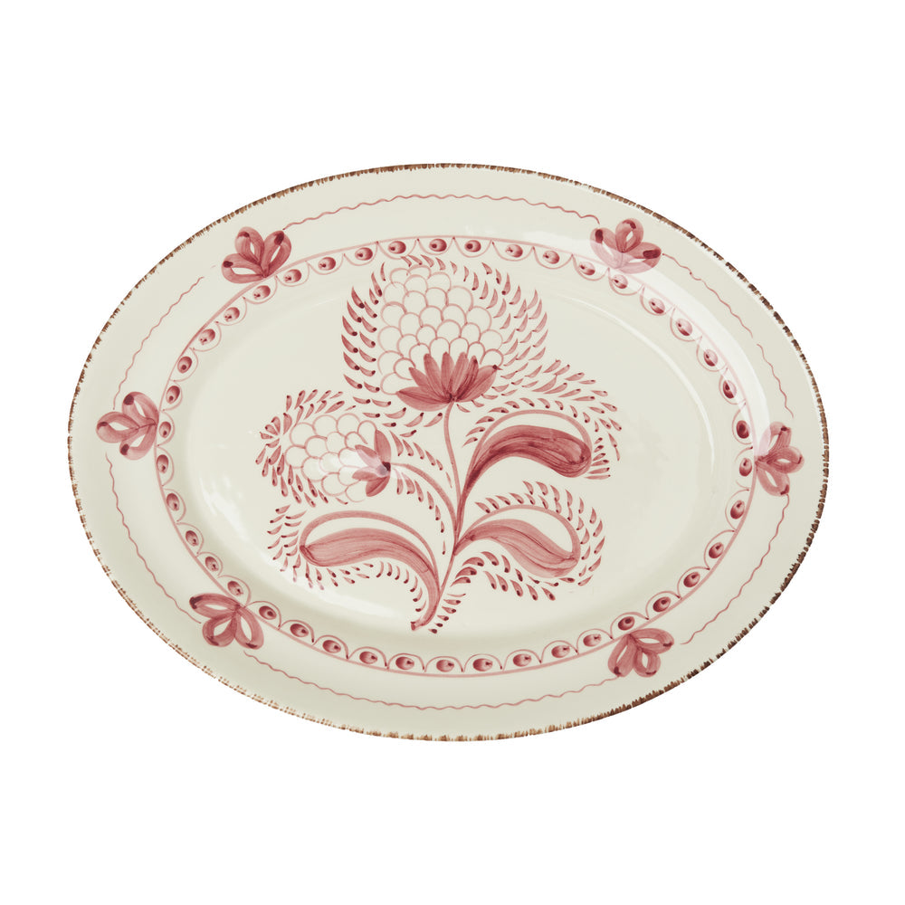 Platter Oval-ABIGAILS-ABIGAILS-403719-Decorative ObjectsPink/White-3-France and Son