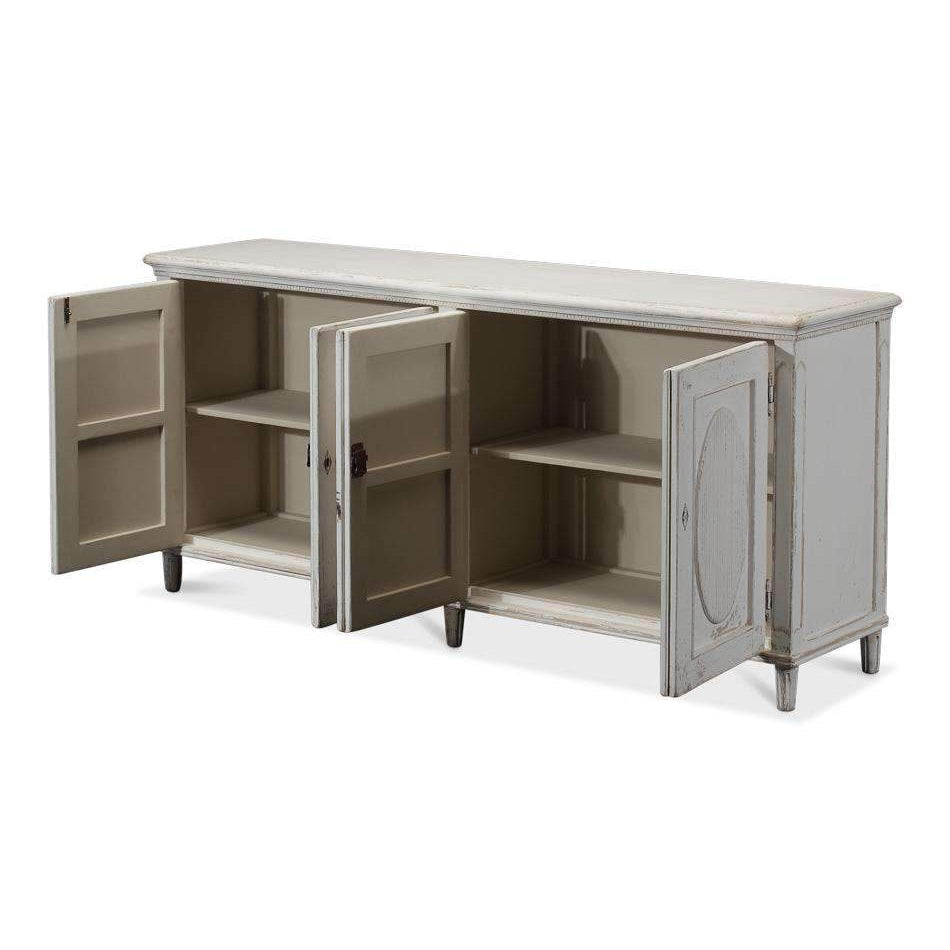 Whitewash Ribbon Cabinet-SARREID-SARREID-40381-Sideboards & Credenzas-3-France and Son