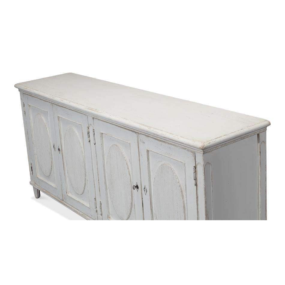 Whitewash Ribbon Cabinet-SARREID-SARREID-40381-Sideboards & Credenzas-4-France and Son