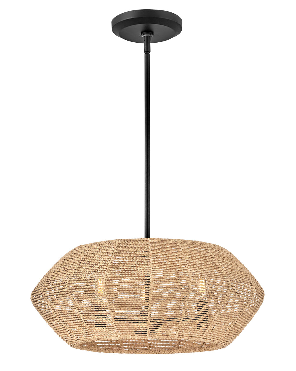 Luca Small Convertible Drum-Hinkley Lighting-HINKLEY-40383BLK-ChandeliersBlack-6-France and Son