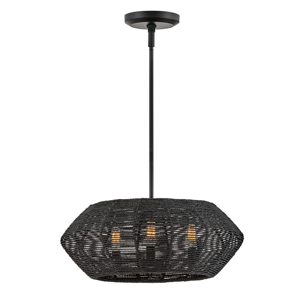 Luca Small Convertible Drum-Hinkley Lighting-HINKLEY-40383BLK-ChandeliersBlack-1-France and Son