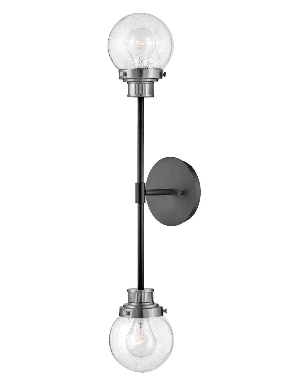 Poppy Two Light Sconce-Hinkley Lighting-HINKLEY-40692BK-BN-Wall SconcesNON-LED-Nickel Accents-3-France and Son