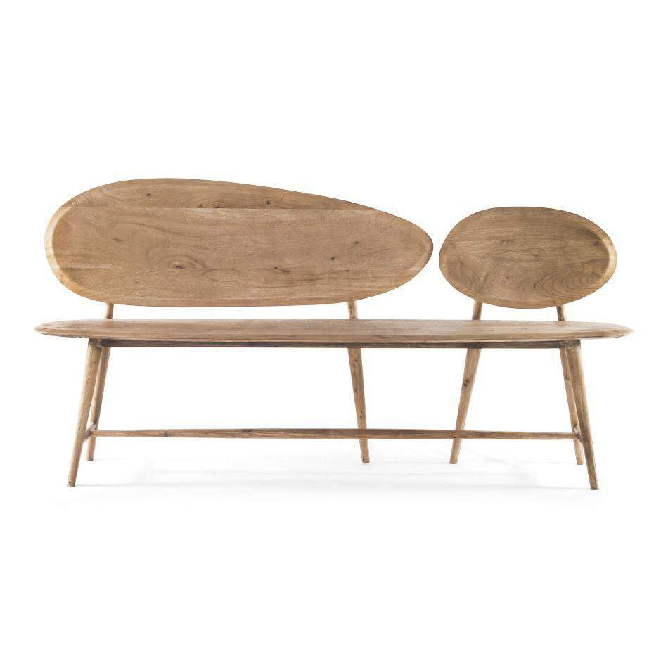 Pebble Bench - 2 Back-SARREID-SARREID-40737-BenchesLionskin Natural-4-France and Son