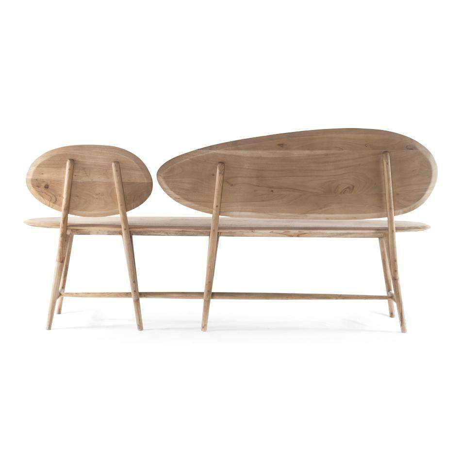 Pebble Bench - 2 Back-SARREID-SARREID-40737-BenchesLionskin Natural-8-France and Son