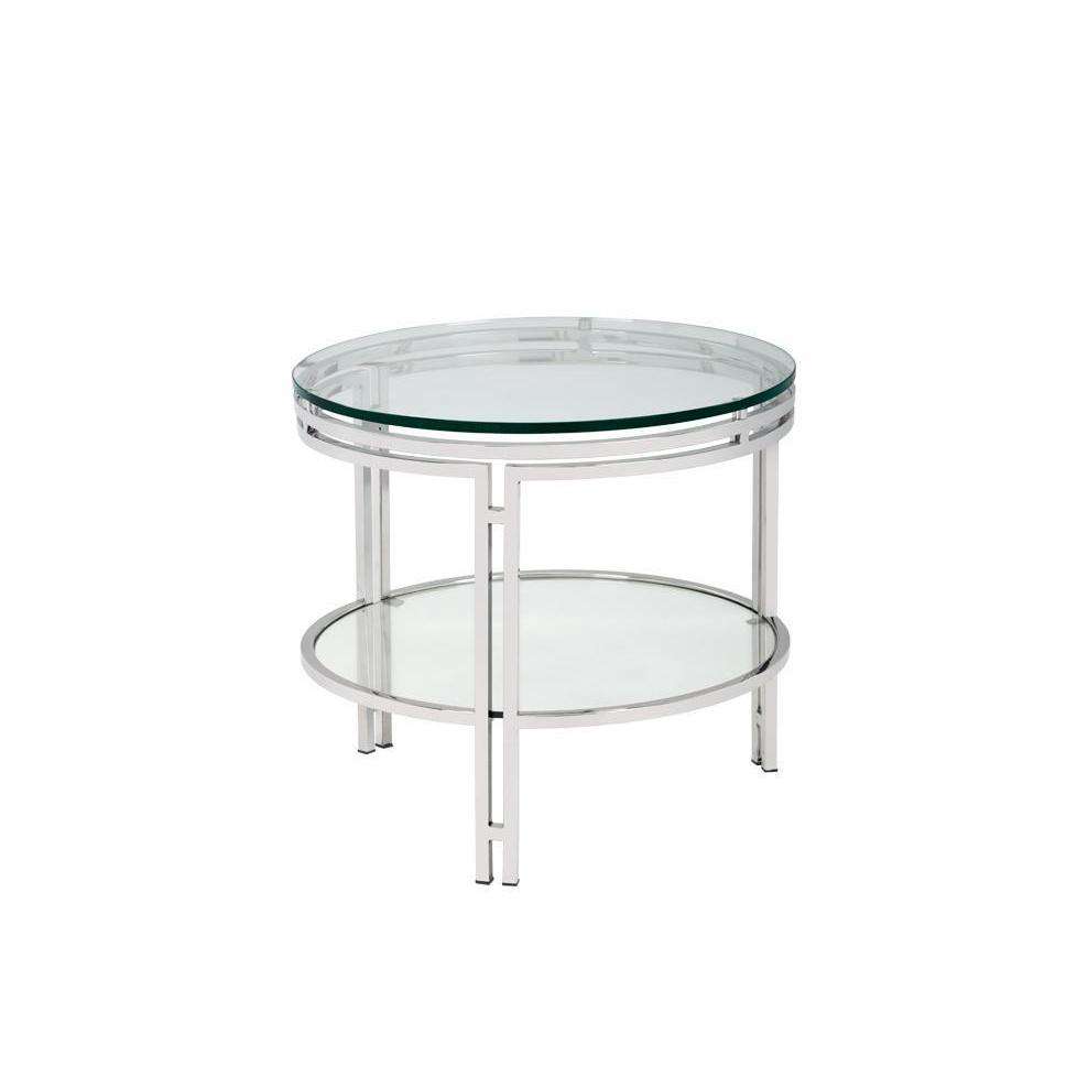 Andros End Table-Sunpan-SUNPAN-101054-Side TablesPolished Nickel-1-France and Son