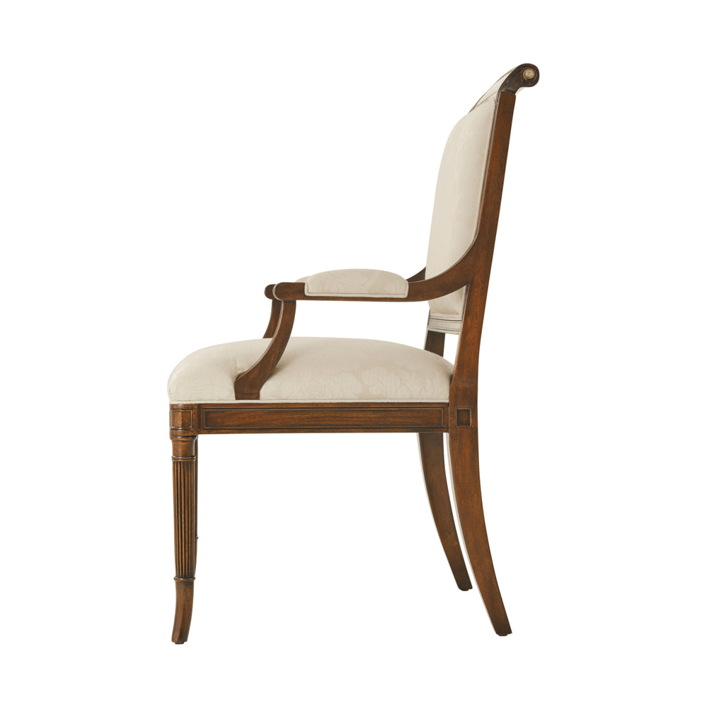 Atcombe Armchair-Theodore Alexander-THEO-4100-866.2BAI-Dining ChairsBrown-4-France and Son