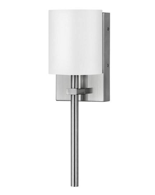 Avenue Single Light Sconce-Hinkley Lighting-HINKLEY-41011BN-Wall LightingBrushed Nickel White Acrylic-7-France and Son