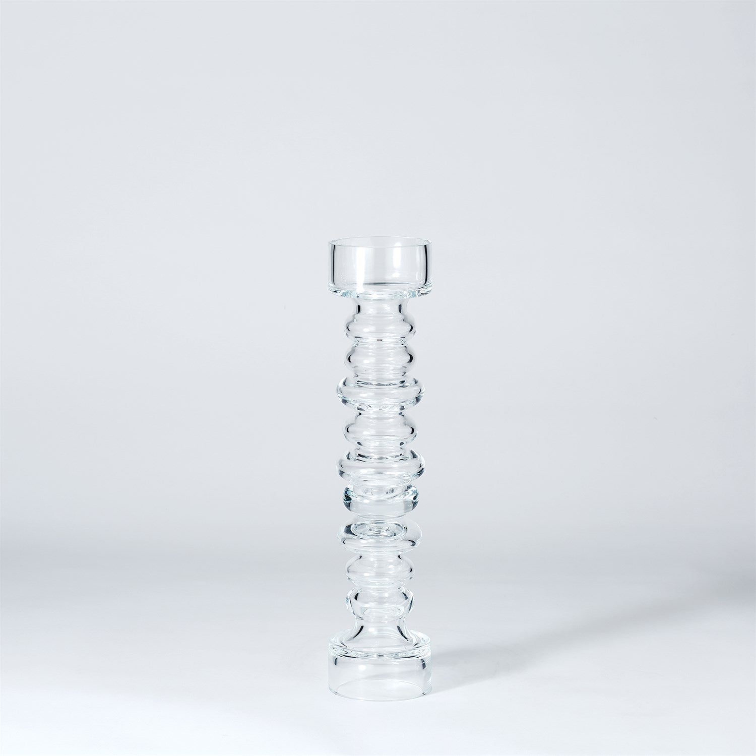 Glass Ribbed Candleholder/Vase-Global Views-GVSA-1522-Candle HoldersLarge-1-France and Son