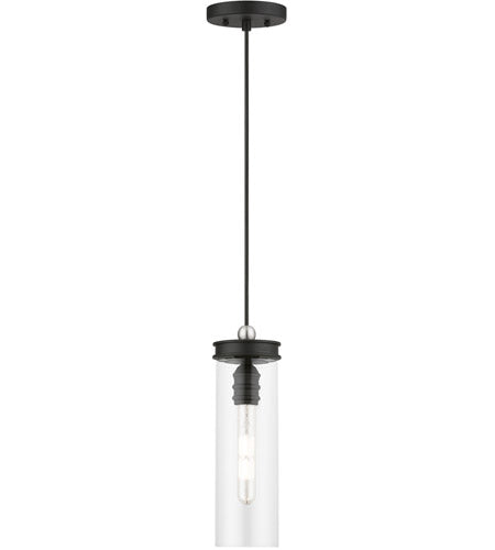 Devoe 1 Light 5 inch - Ceiling Light-Livex Lighting-LIVEX-41236-04-PendantsBlack with Brushed Nickel Accent-6-France and Son