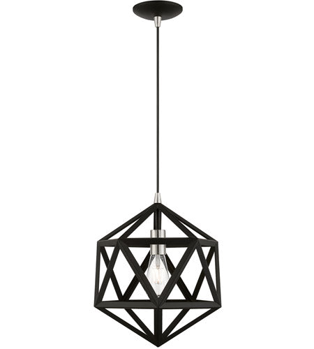 Ashland 1 Light 13 inch Pendant Ceiling Light-Livex Lighting-LIVEX-41328-04-PendantsBlack with Brushed Nickel Accents-11-France and Son
