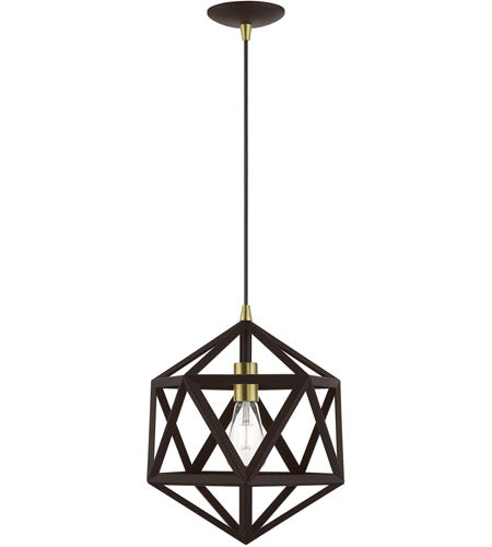Ashland 1 Light 13 inch Pendant Ceiling Light-Livex Lighting-LIVEX-41328-07-PendantsBronze with Antique Brass Accents-7-France and Son