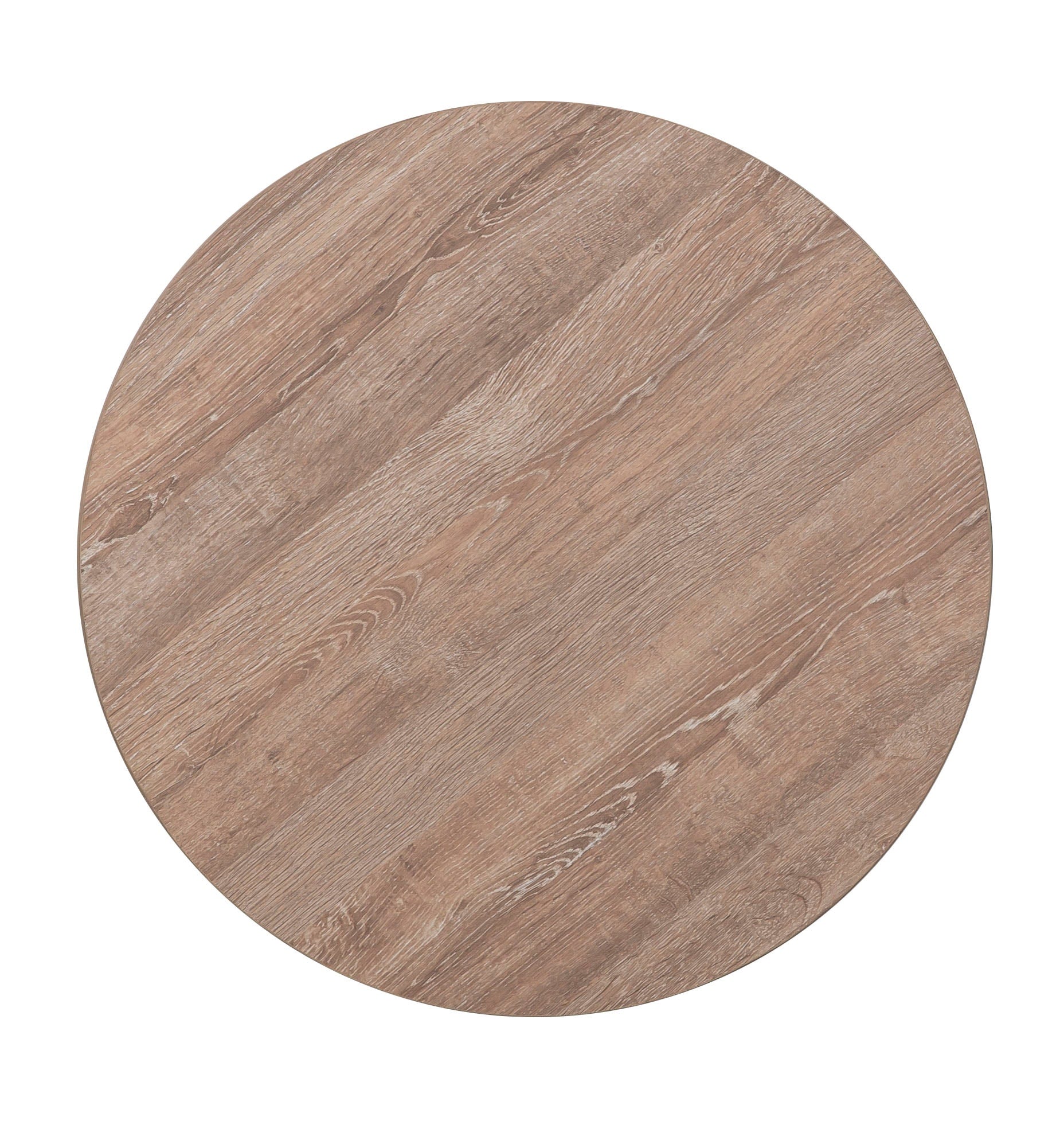 La Jolla Round End Table - Scrubbed Oak - High Pressured Laminate with solid wood