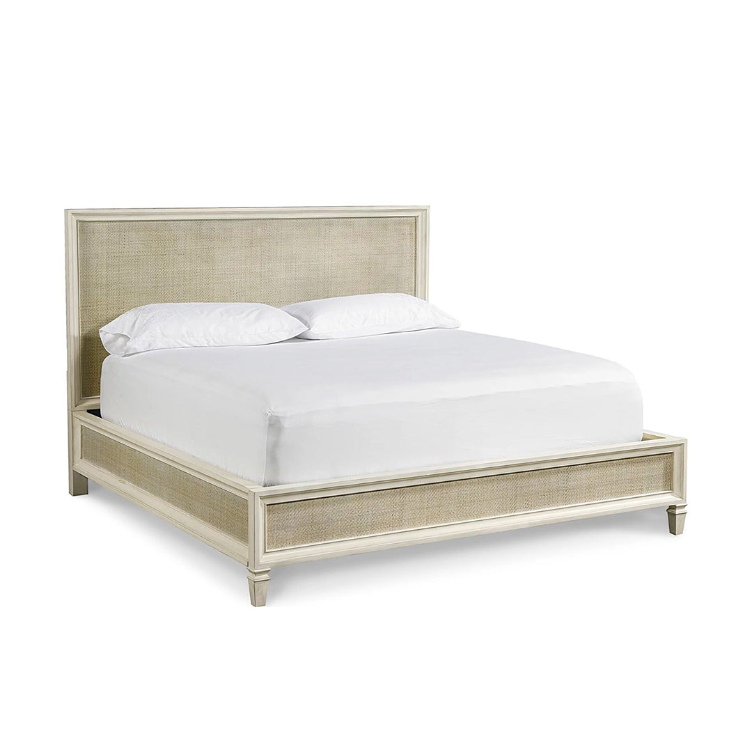 Summer Hill Collection - Woven Accent Bed-Universal Furniture-UNIV-987230B-BedsCal King-Cotton Cream-6-France and Son