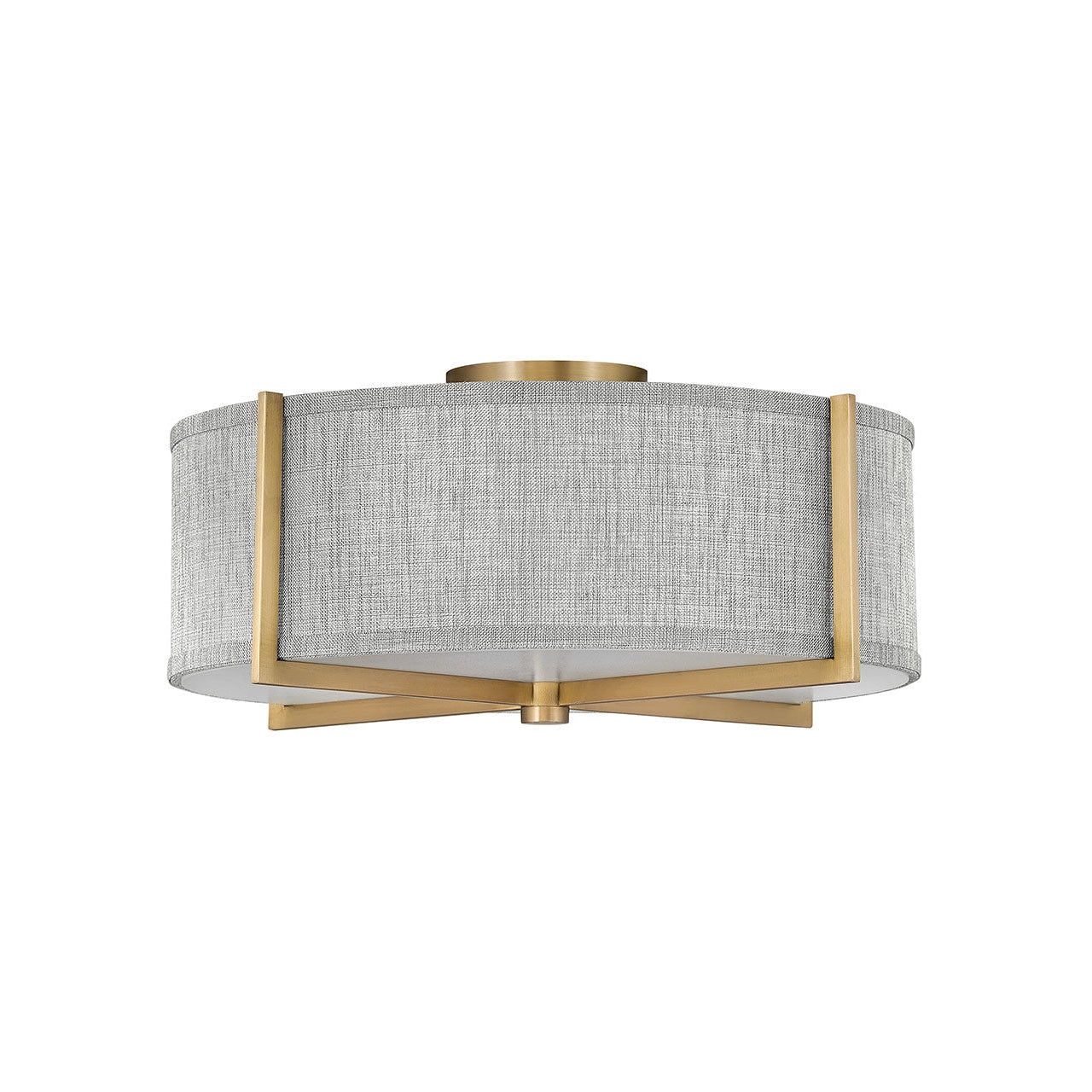 Foyer Axis - Medium Semi - Flush Mount-Hinkley Lighting-HINKLEY-41707HB-Flush MountsHeritage Brass-1-France and Son