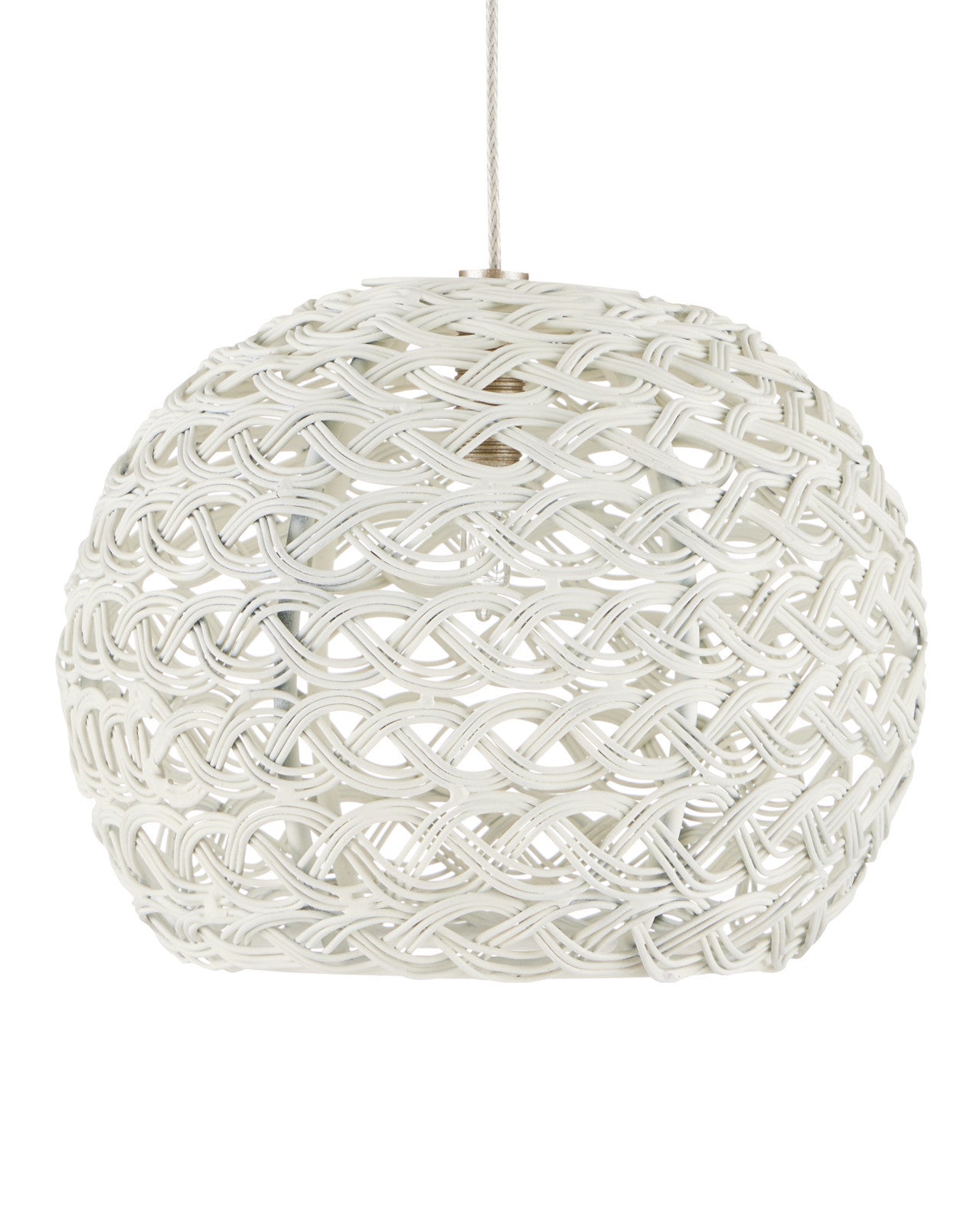 Piero White 7-Light Round Multi-Drop Pendant