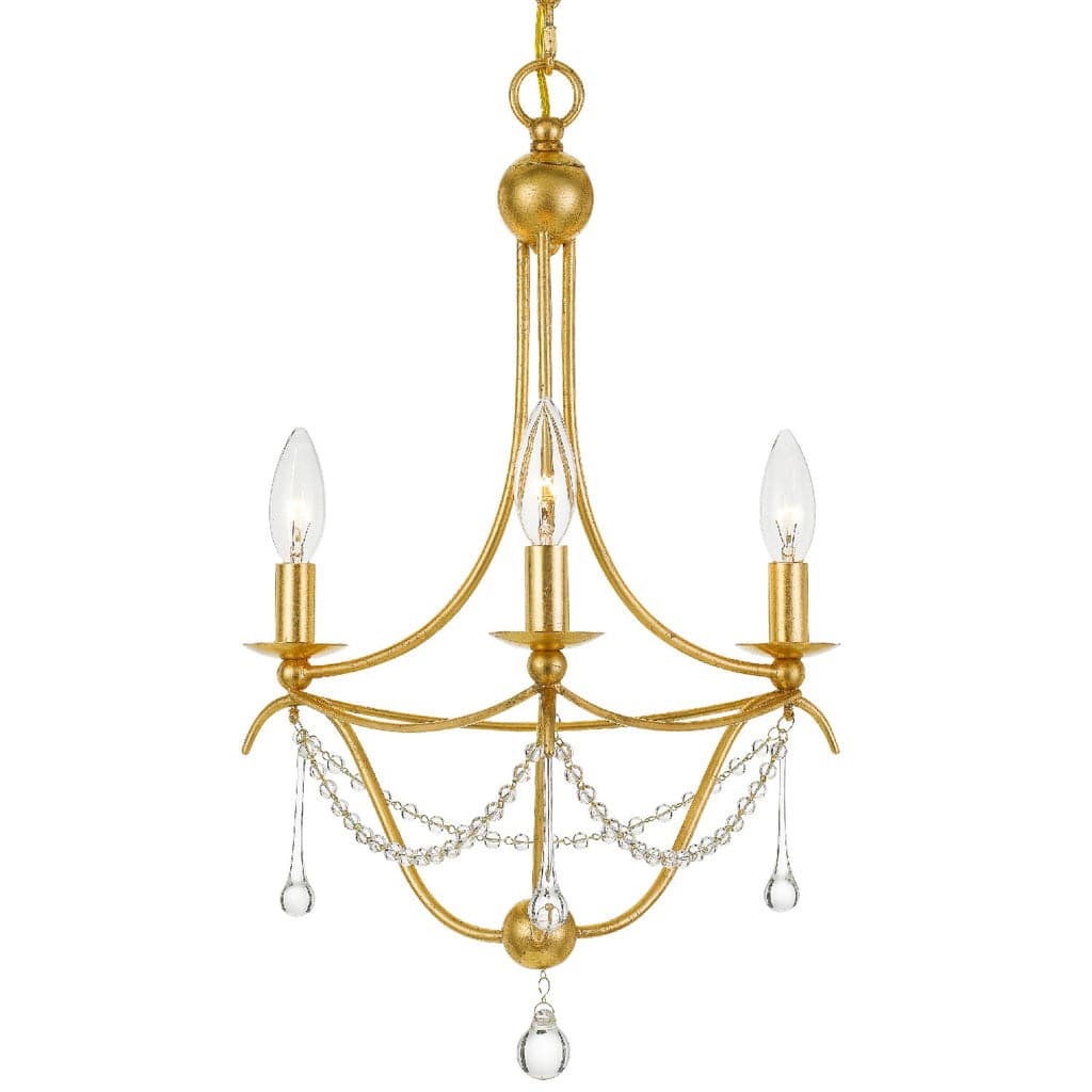 Metro 3 Light Mini Chandelier-Crystorama Lighting Company-CRYSTO-423-GA-Chandeliers-2-France and Son