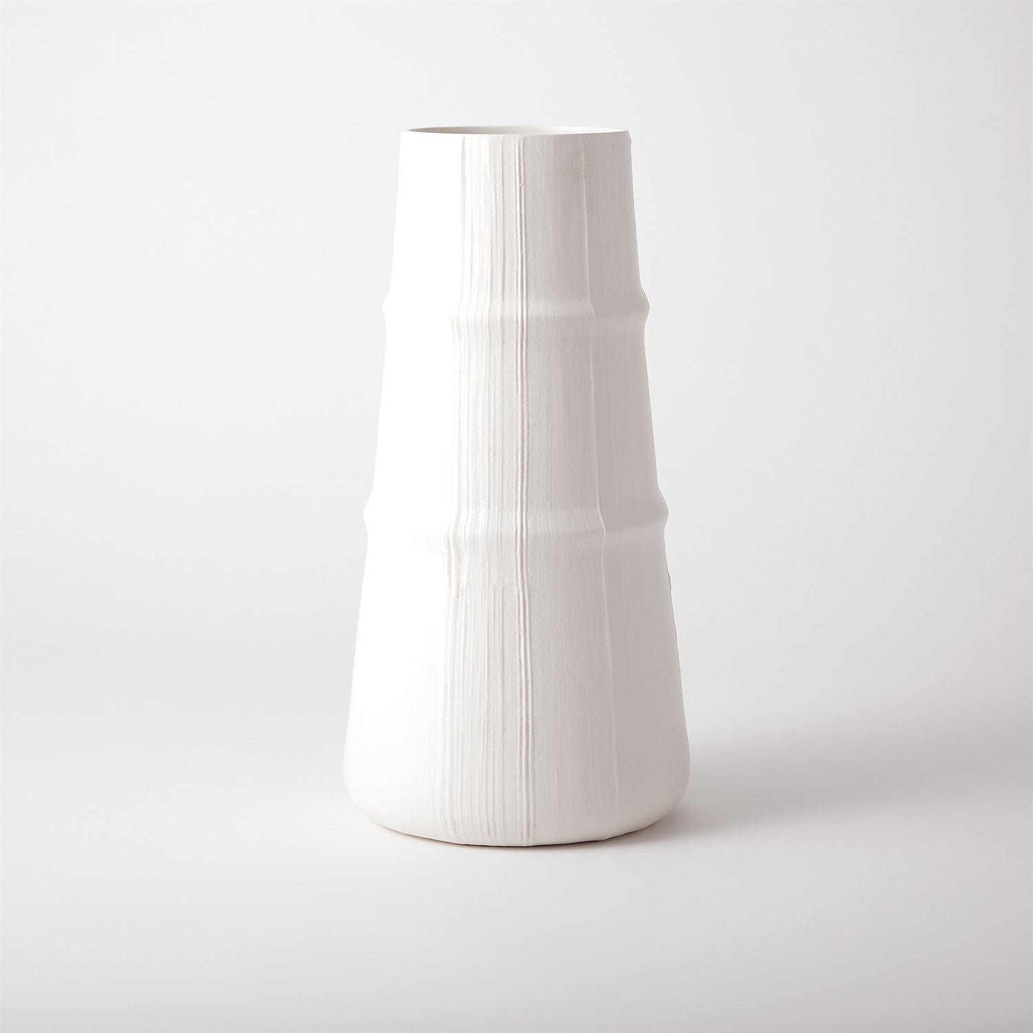 Linen Vase-Global Views-GVSA-7.10169-VasesLarge-Soft White-1-France and Son