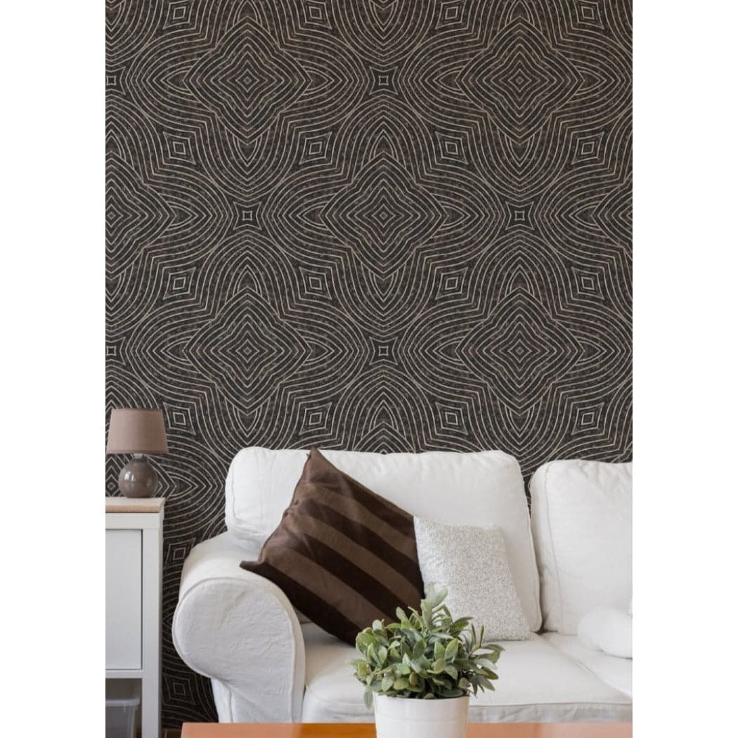 Arbor Quad Wallpaper-Mitchell Black-MITCHB-WCAB441-PM-10-Wall DecorPattern-Premium Matte Paper-2-France and Son