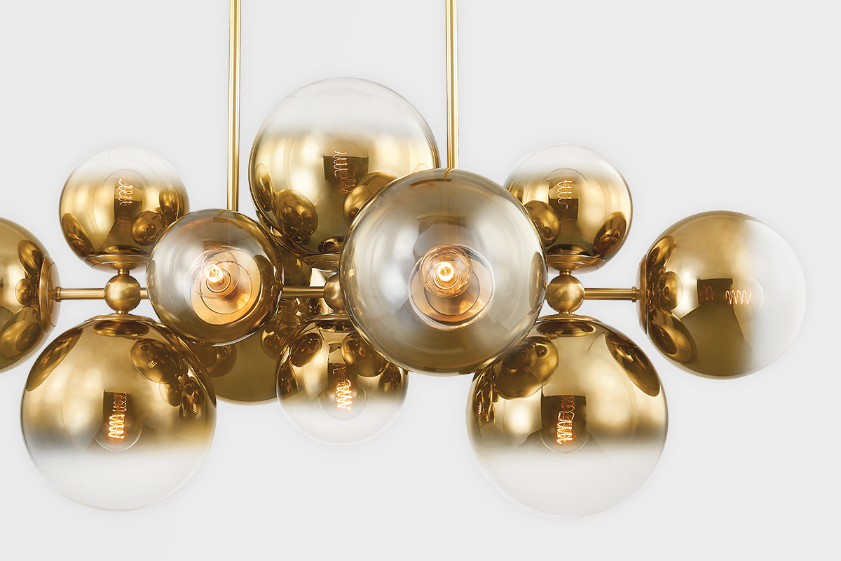 Kyoto Linear - Vintage Polished Brass 12 Lights