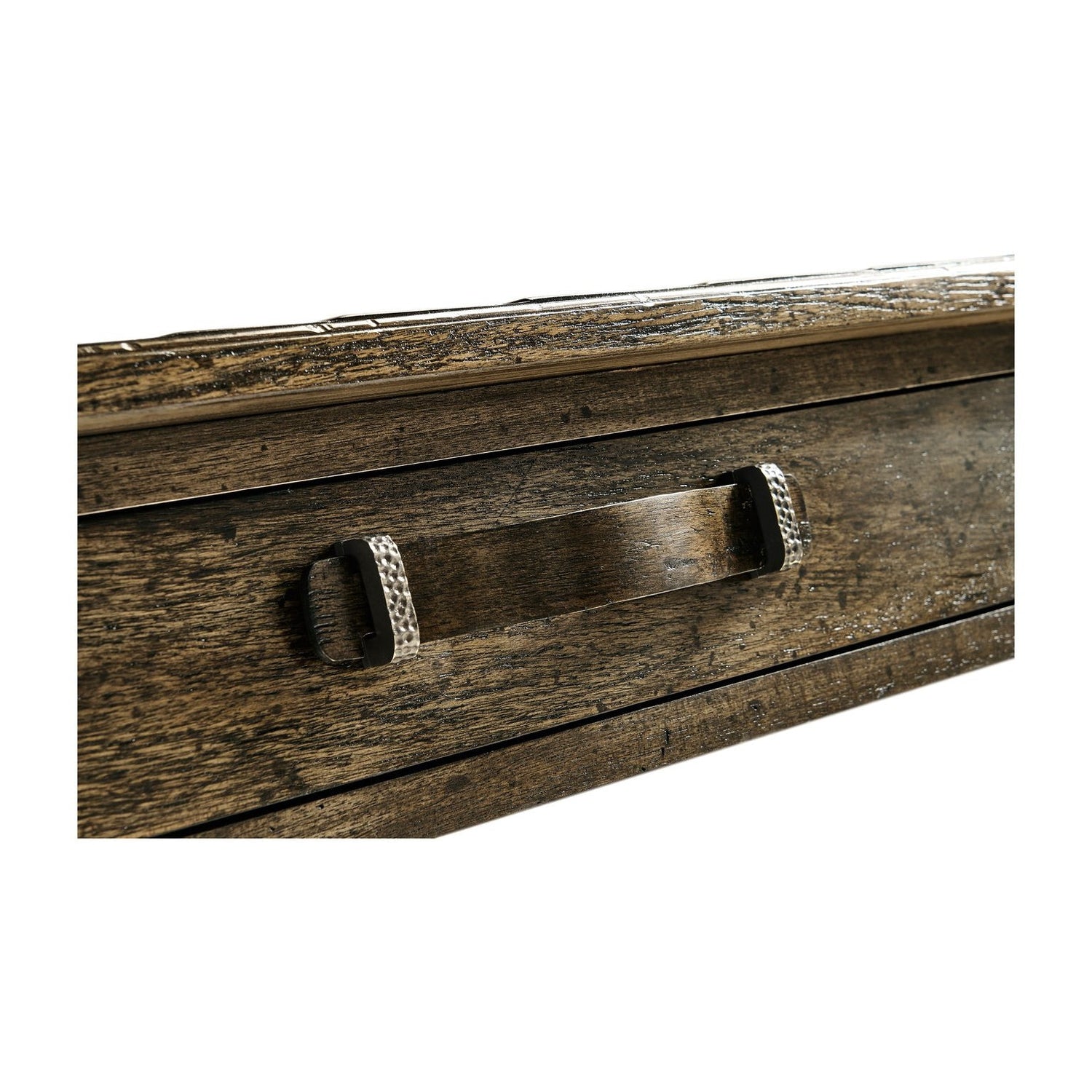 Parquet Console Table-Jonathan Charles-JCHARLES-491077-CFW-Console TablesCountry Walnut-8-France and Son