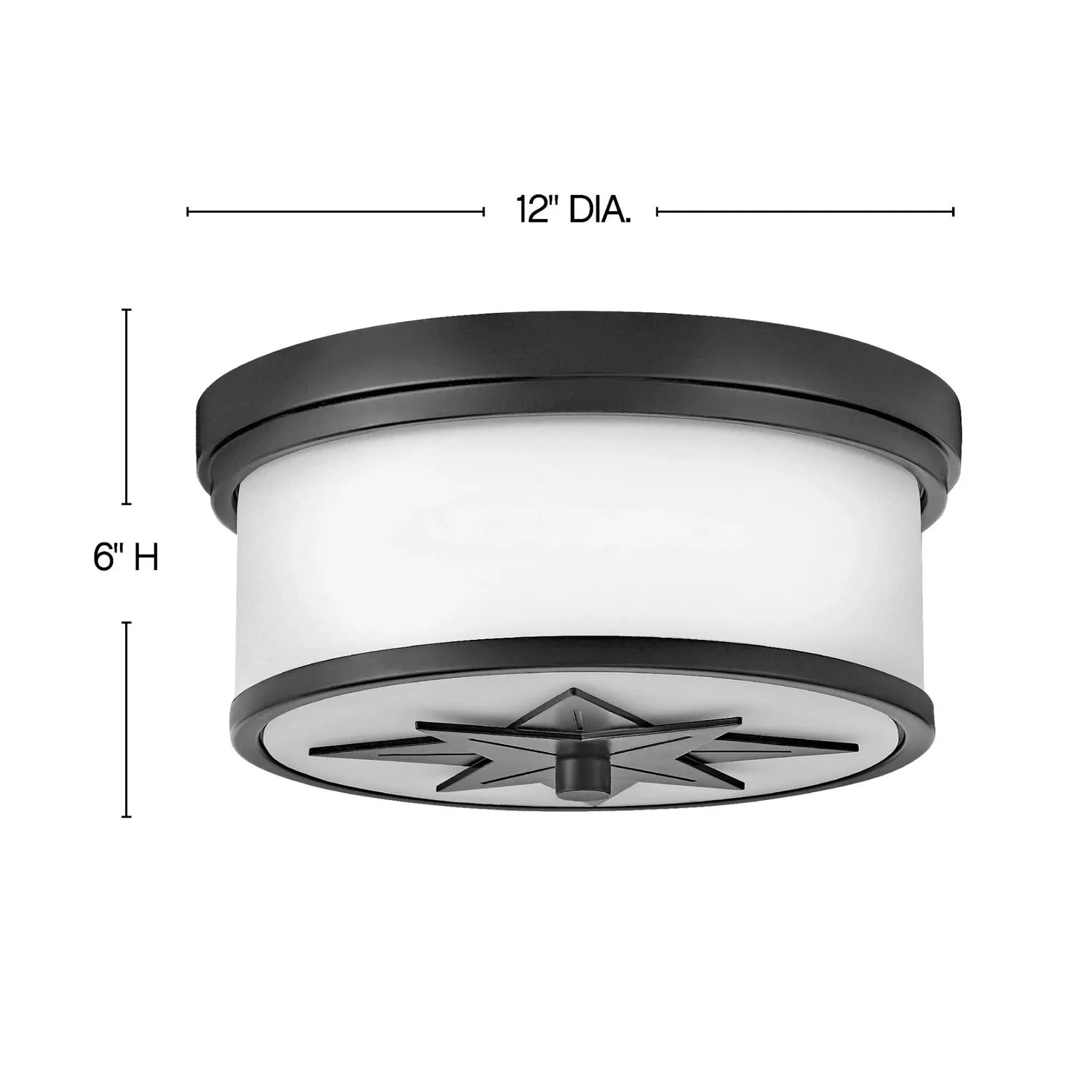 Foyer Montrose - Medium Flush Mount-Hinkley Lighting-HINKLEY-42801BK-Flush MountsBlack-3-France and Son