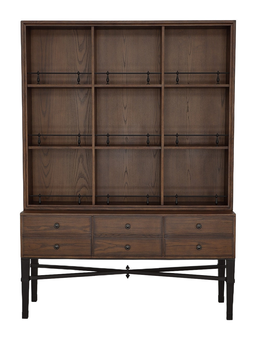 BD Collection For Fairfield Pamela Curio Cabinet - English Honey - Ash Solids and Veneers