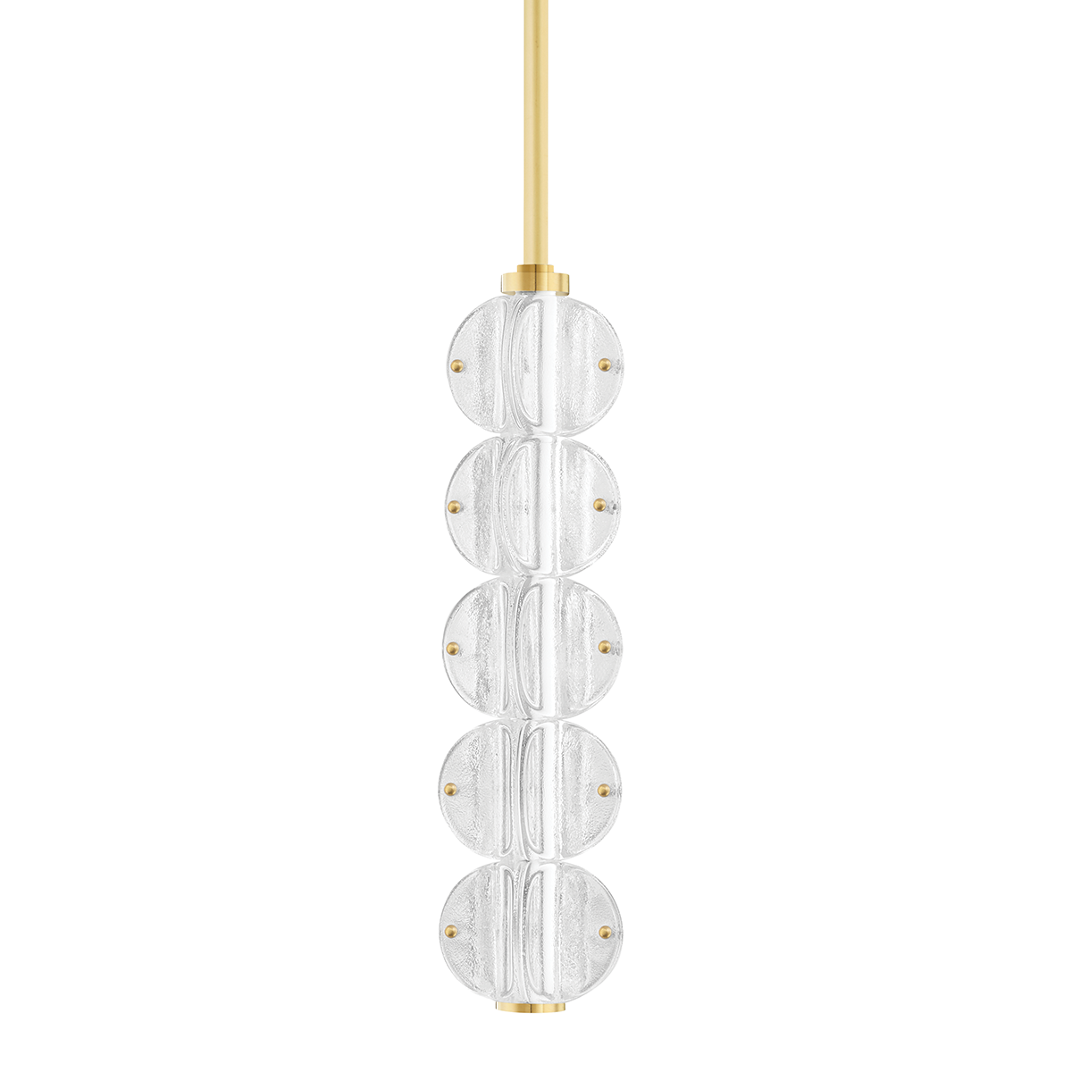 Lindley 5 Light Pendant-Hudson Valley-HVL-1905-AGB-PendantsAged Brass-1-France and Son