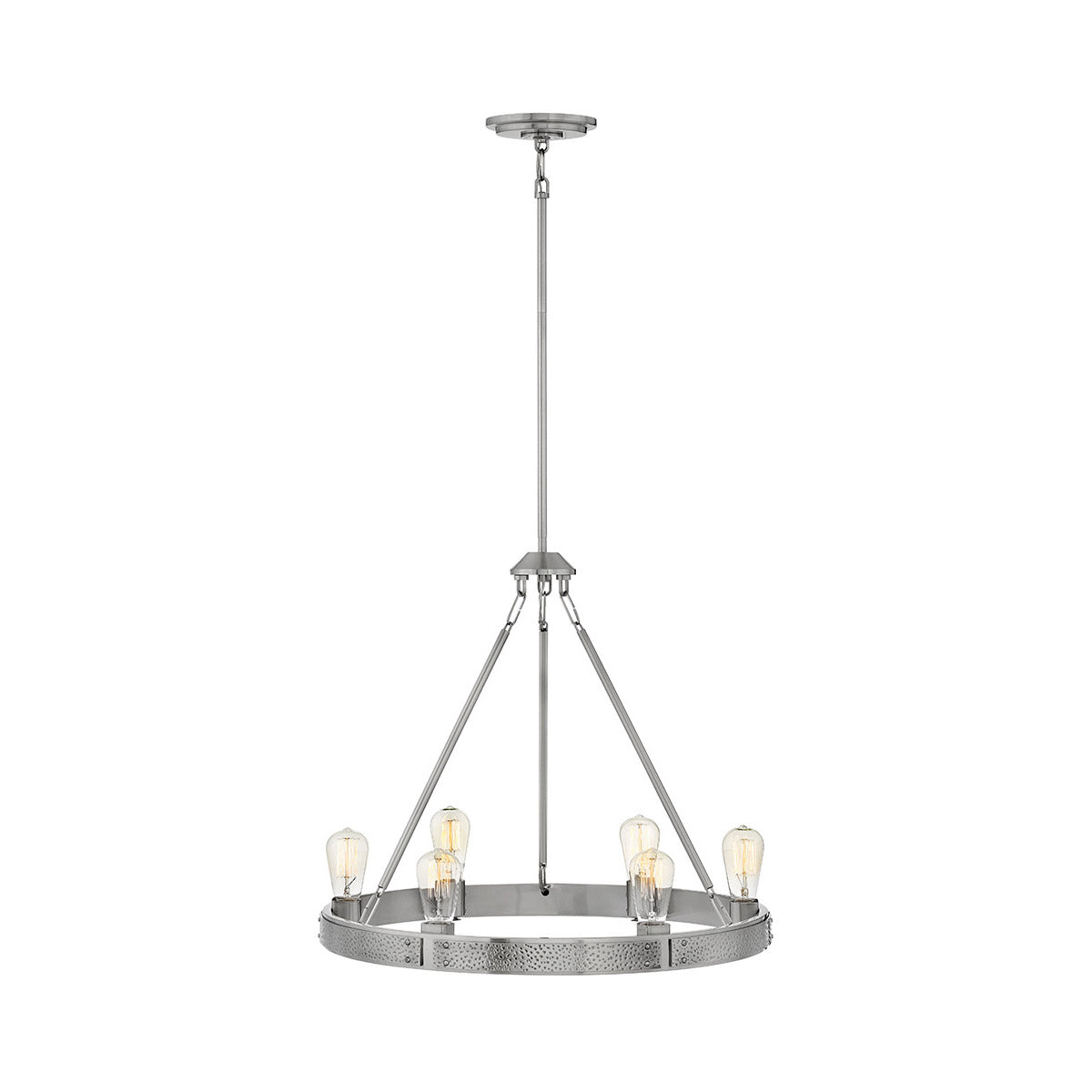 Everett Chandelier Ceiling Light-Hinkley Lighting-HINKLEY-4395BN-Chandeliers6 Light-Brushed Nickel-Round-4-France and Son