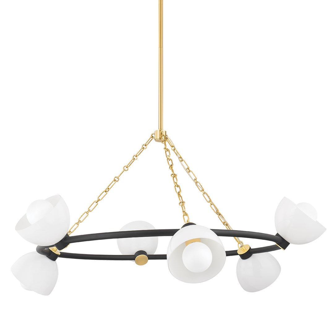 Belle 6 Light Chandelier-Mitzi-HVL-H724806-AGB/TBK-Chandeliers-1-France and Son