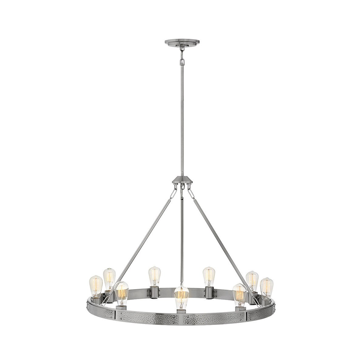 Everett Chandelier Ceiling Light-Hinkley Lighting-HINKLEY-4398BN-Chandeliers9 Light-Brushed Nickel-Round-8-France and Son