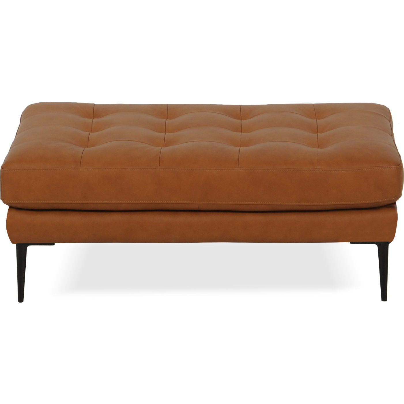 Bress Full Leather Bench Ottoman In Tan-Moroni Leather-MORONI-44007BS1961-Stools & Ottomans-1-France and Son