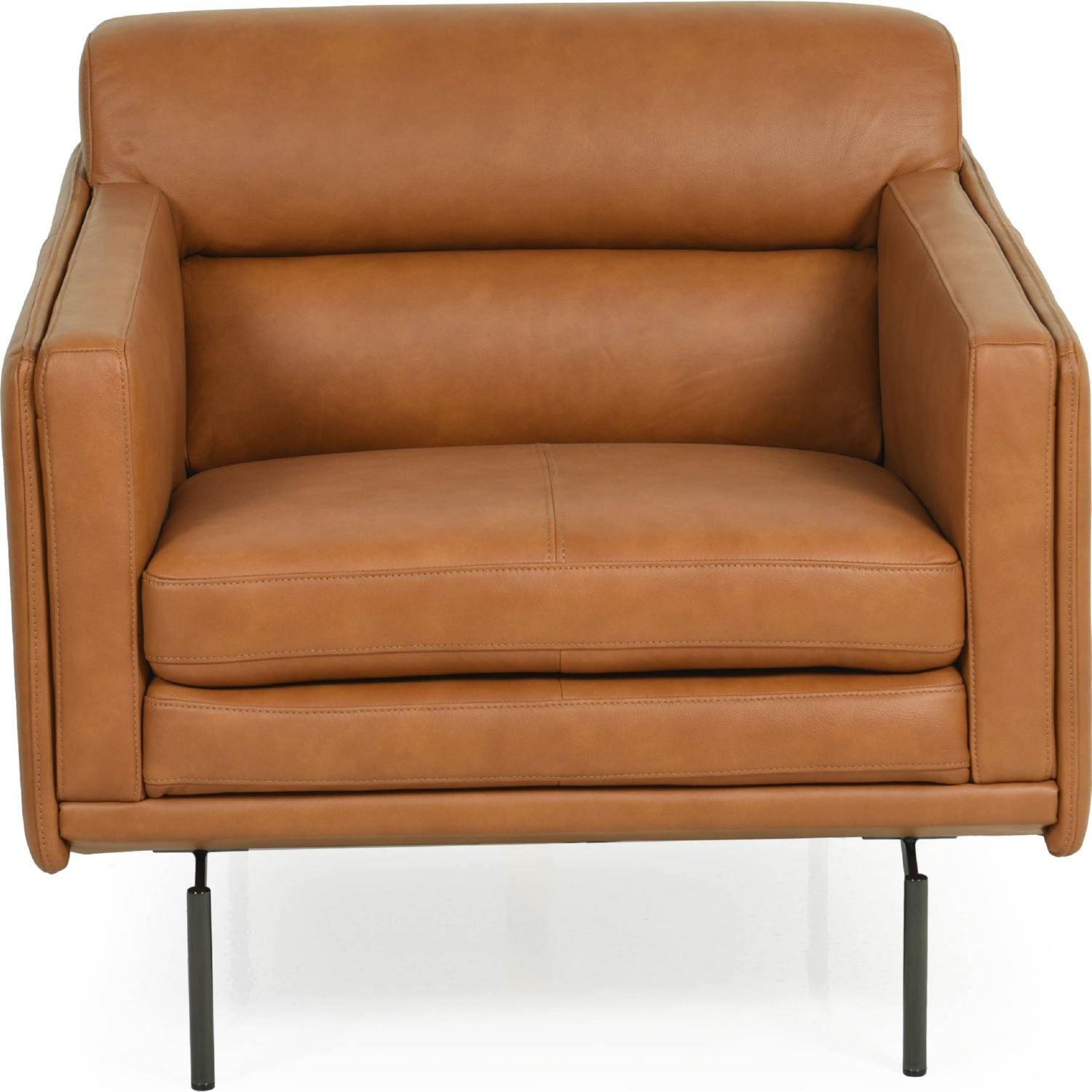 Castelle Full Leather Chair in Tan-Moroni Leather-MORONI-44201BS1961-Lounge Chairs-1-France and Son