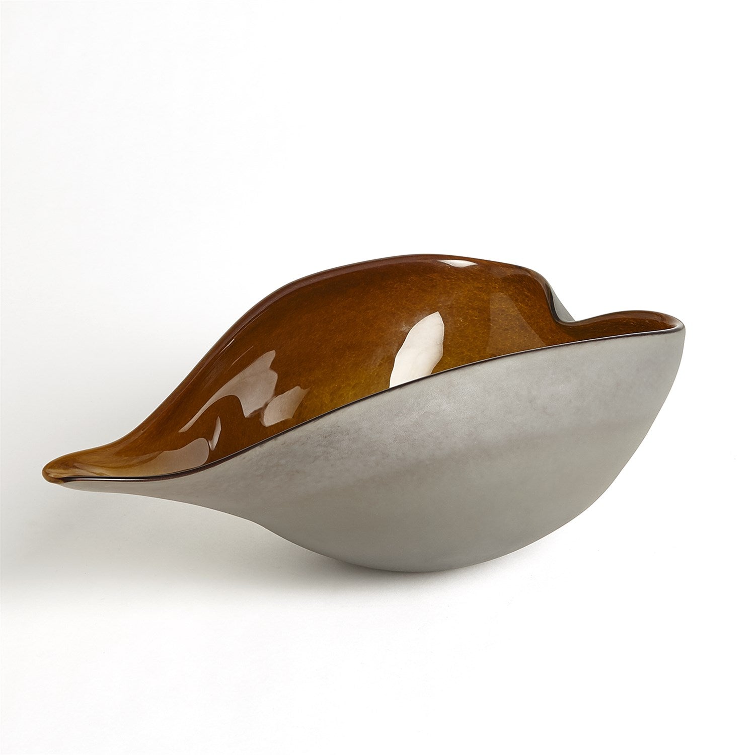 Frosted Grey w/Amber Casing-Global Views-GVSA-8.82935-VasesBowl-Large-2-France and Son