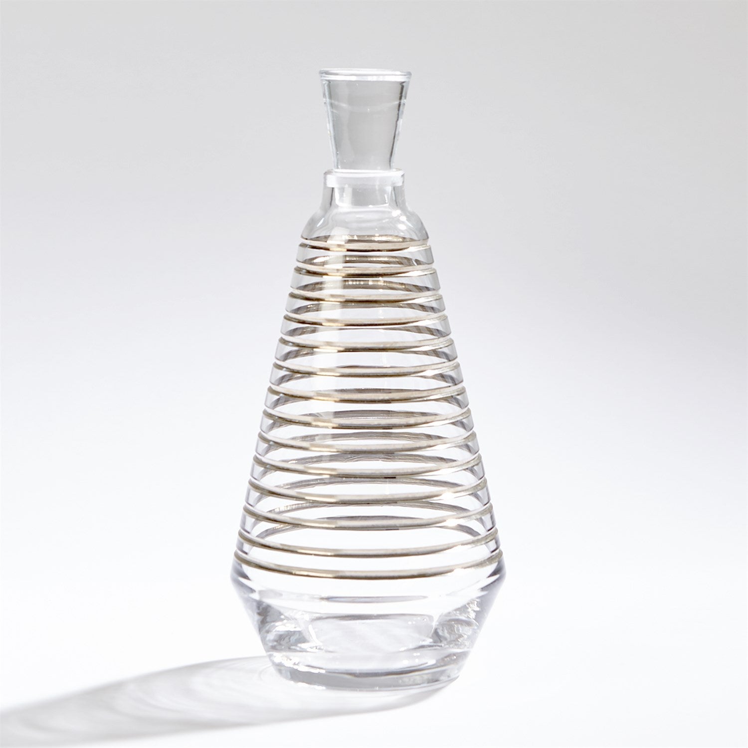 Banded Decanter-Global Views-GVSA-6.60506-Bar DecorPlatinum-4-France and Son