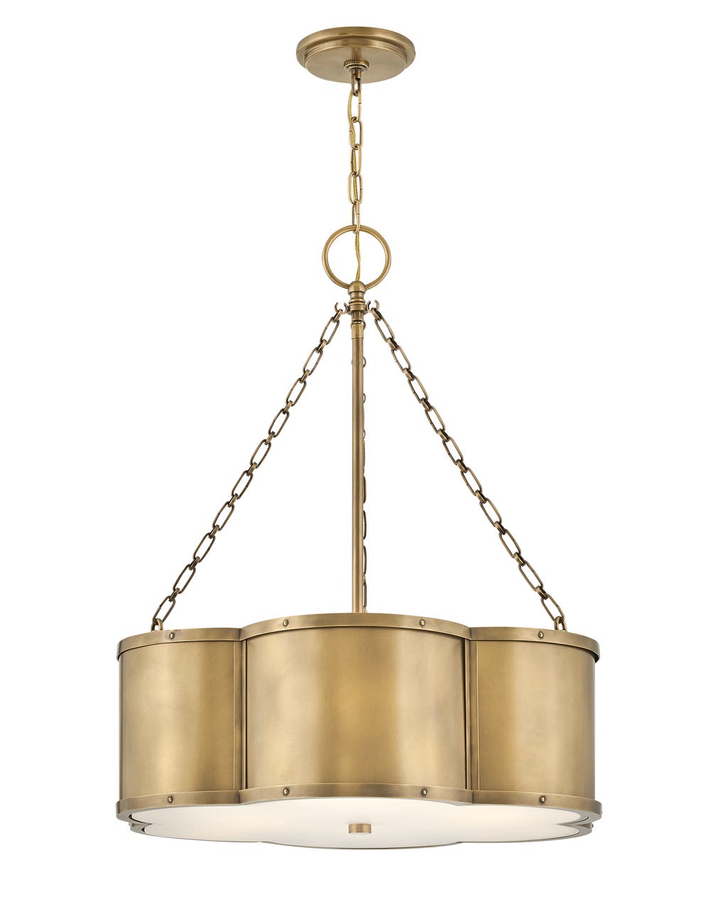 Chandelier Chance - Medium Drum-Hinkley Lighting-HINKLEY-4446HB-ChandeliersHeritage Brass-2-France and Son