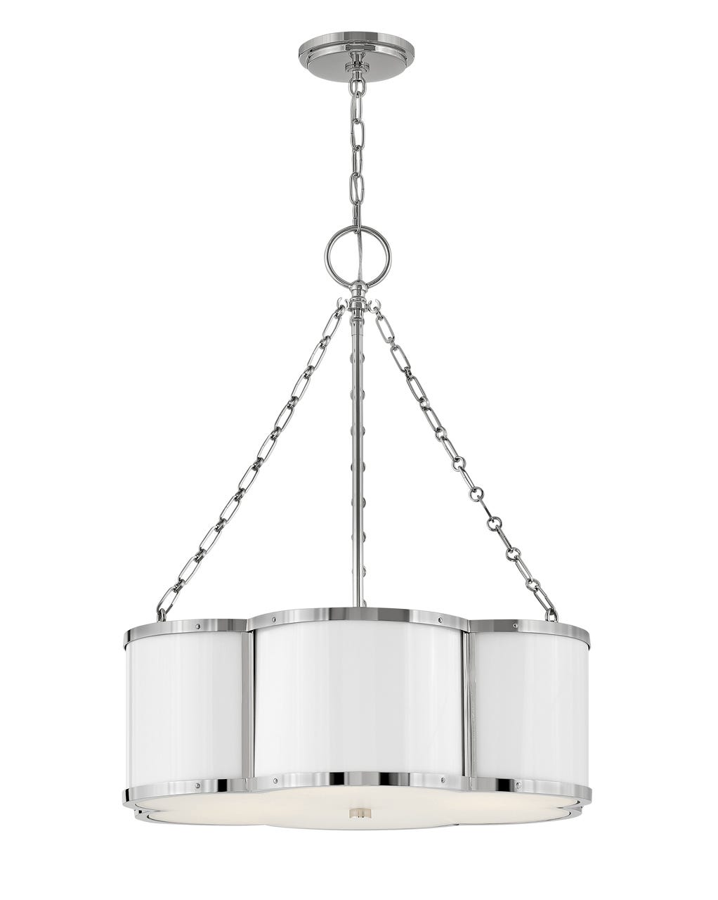 Chandelier Chance - Medium Drum-Hinkley Lighting-HINKLEY-4446PN-ChandeliersPolished Nickel-3-France and Son