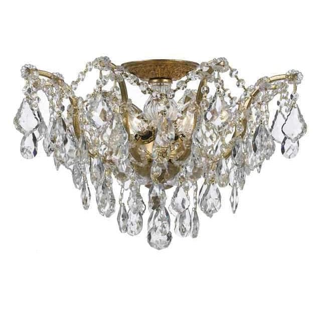 Filmore 5 Light Crystal Semi-Flush-Crystorama Lighting Company-CRYSTO-4457-GA-CL-MWP-Flush MountsGold-Clear Crystal-1-France and Son