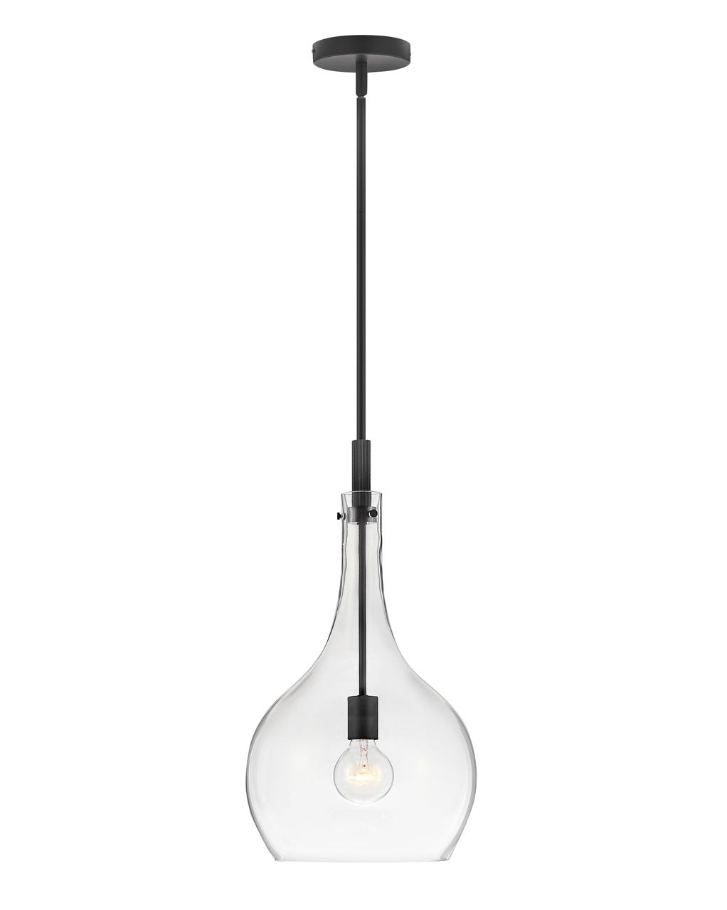 Pendant Ziggy - Medium Pendant-Hinkley Lighting-HINKLEY-4457BK-CL-PendantsBlack with Clear glass-2-France and Son