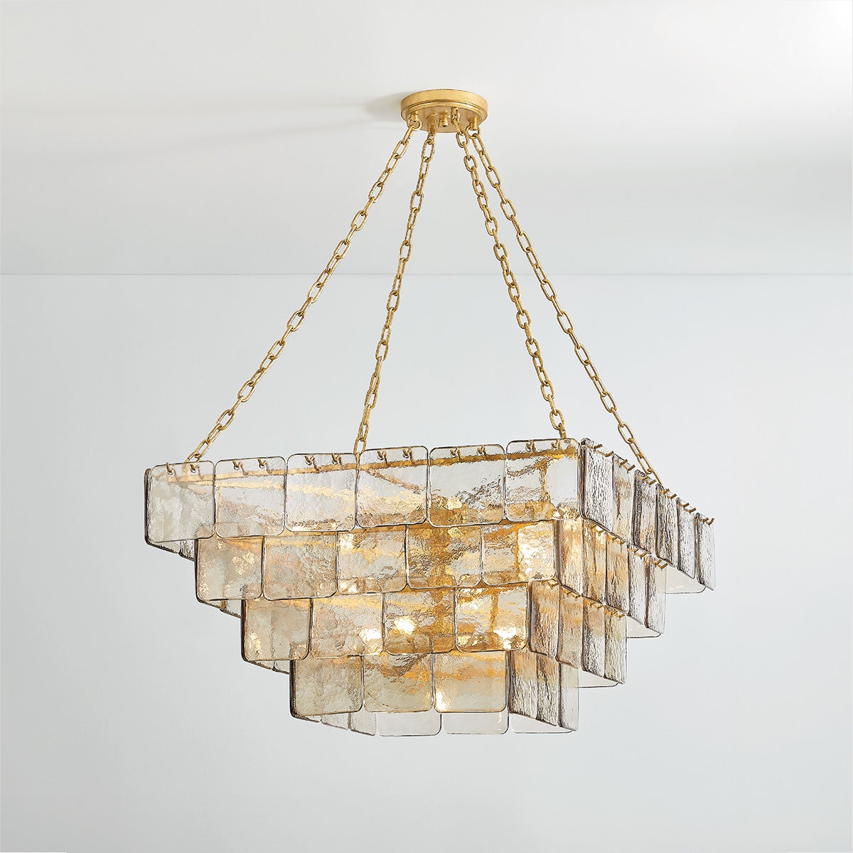 Regal Chandelier - Vintage Gold Leaf 17 Lights