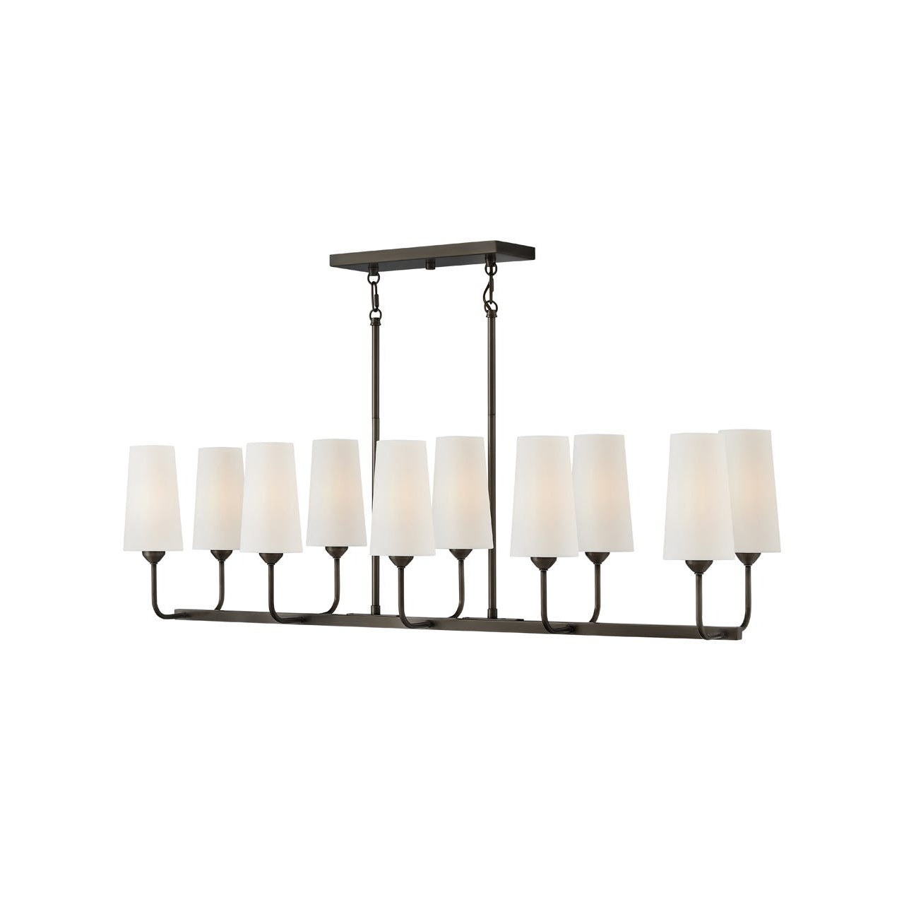 Chandelier Lewis - Ten Light Linear-Hinkley Lighting-HINKLEY-45005BX-ChandeliersBlack Oxide-1-France and Son